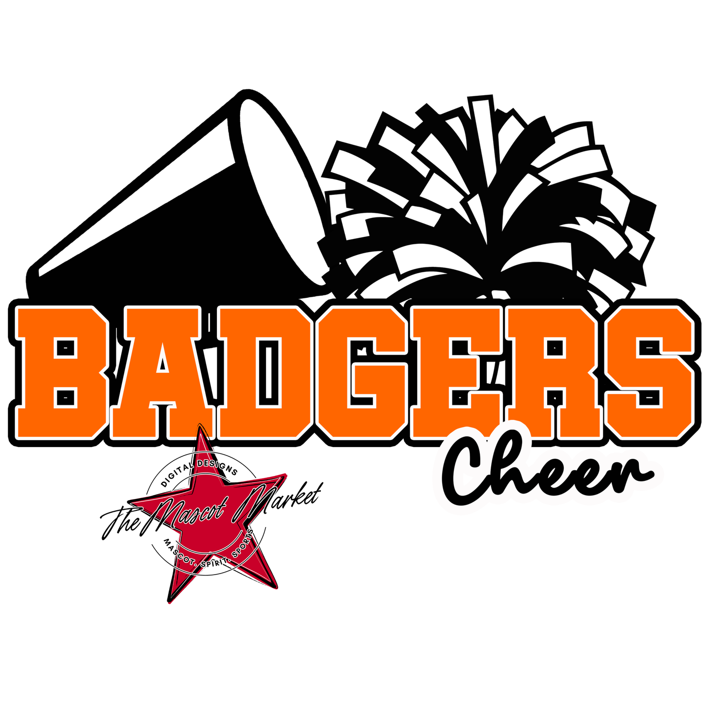 Badgers Varsity Cheer Design-Orange