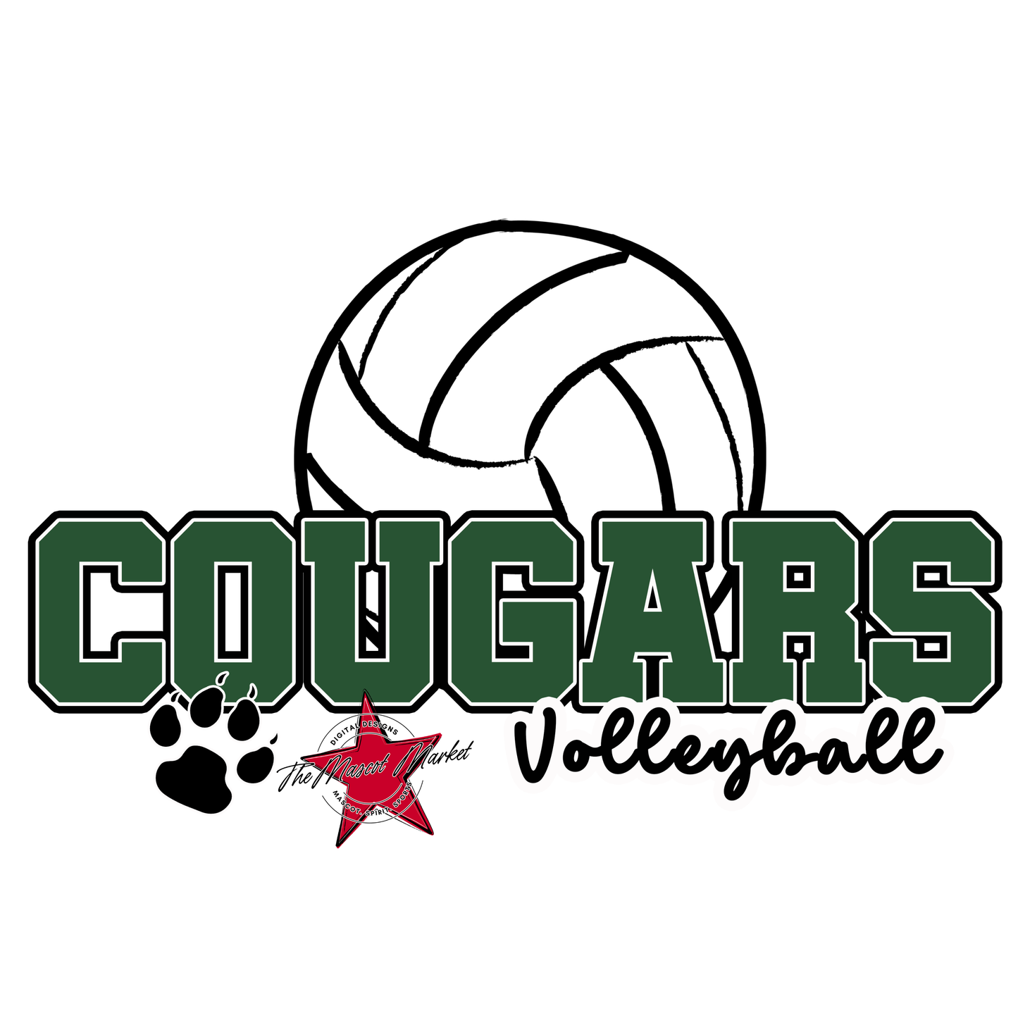 Cougars Varsity Volleyball-Green