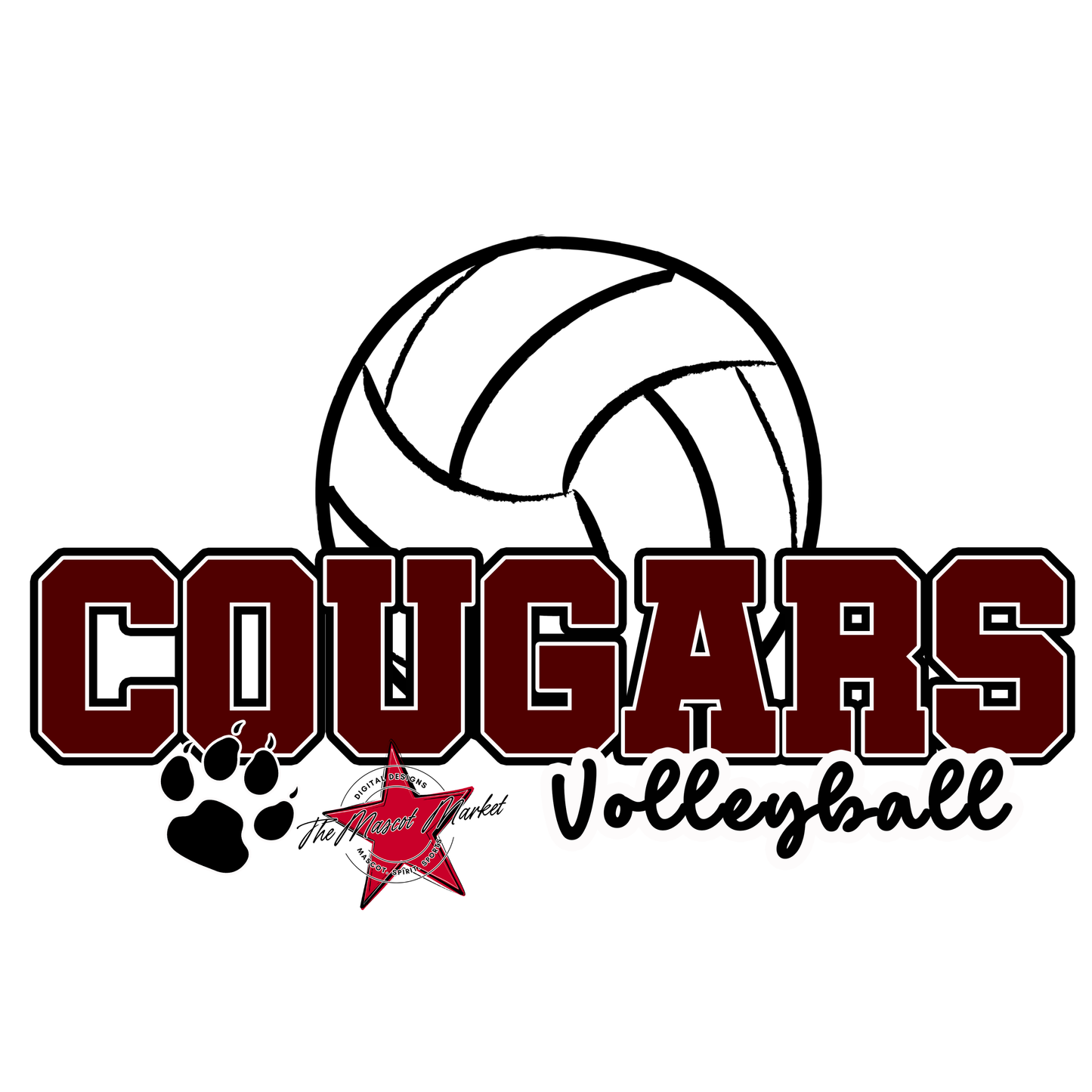Cougars Varsity Volleyball-Maroon