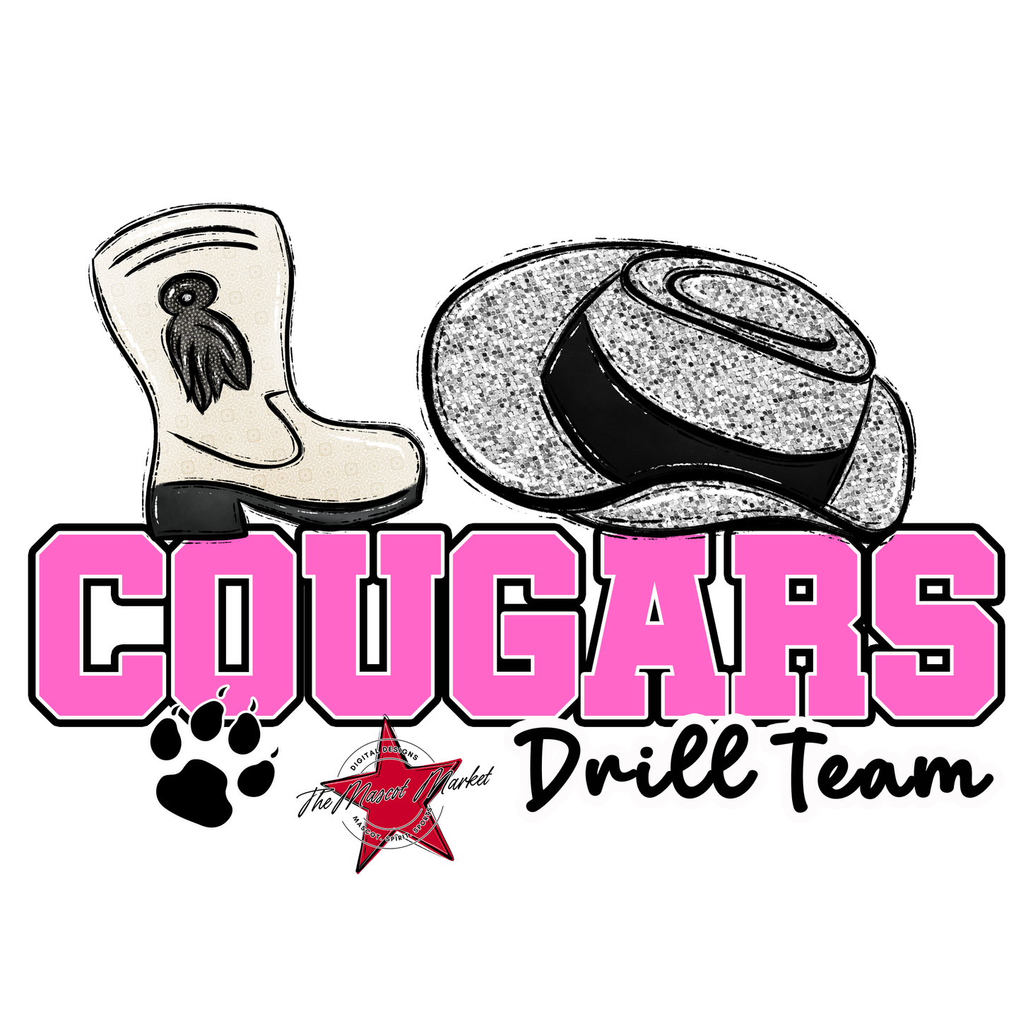 Cougars Varsity Drillteam-Baby Pink