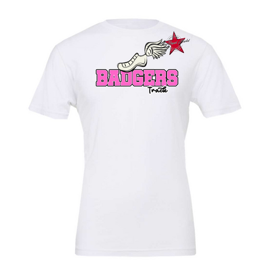 Badgers Varsity Track Design-Baby Pink