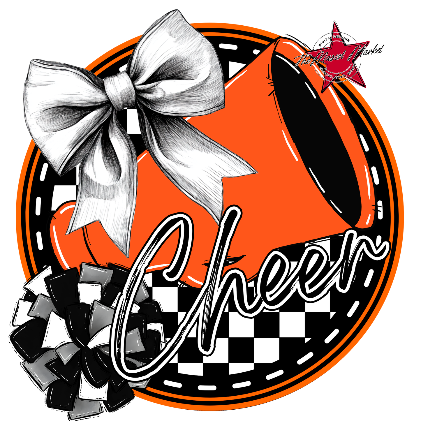 Cheer Circle Design-Orange
