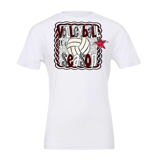 It's Volleyball Season Design-Maroon