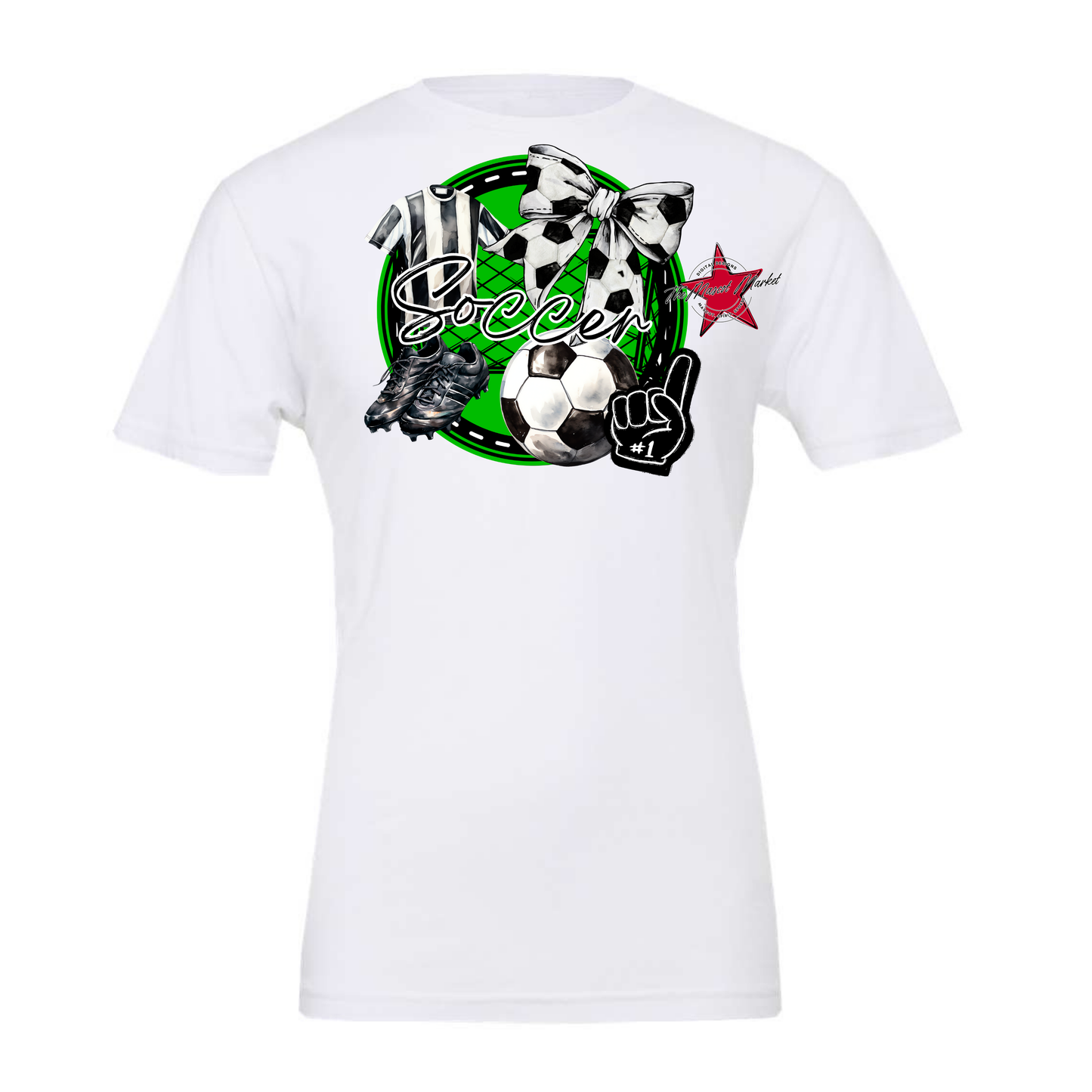 Circle Soccer Design-Bright Green