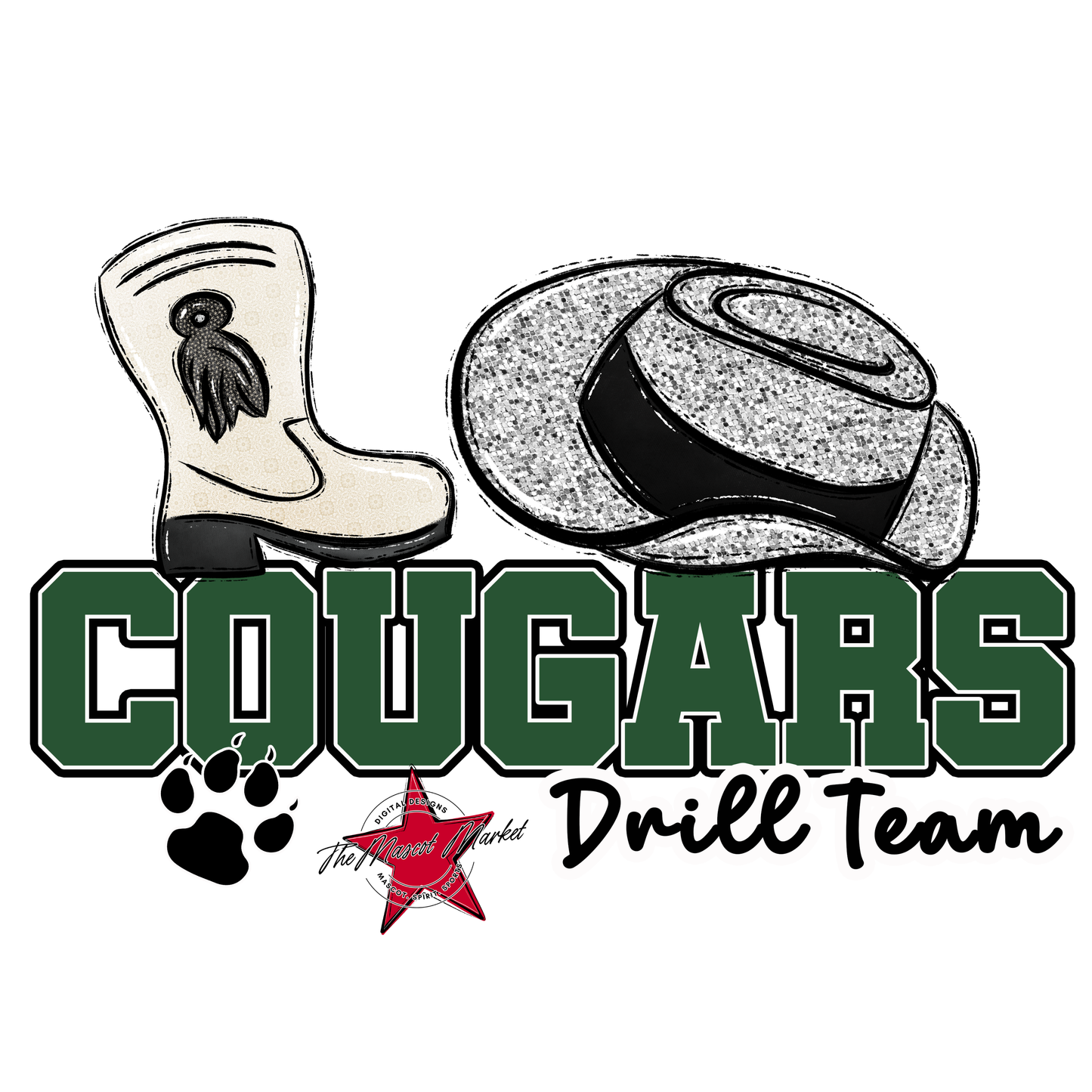 Cougars Varsity Drillteam-Green
