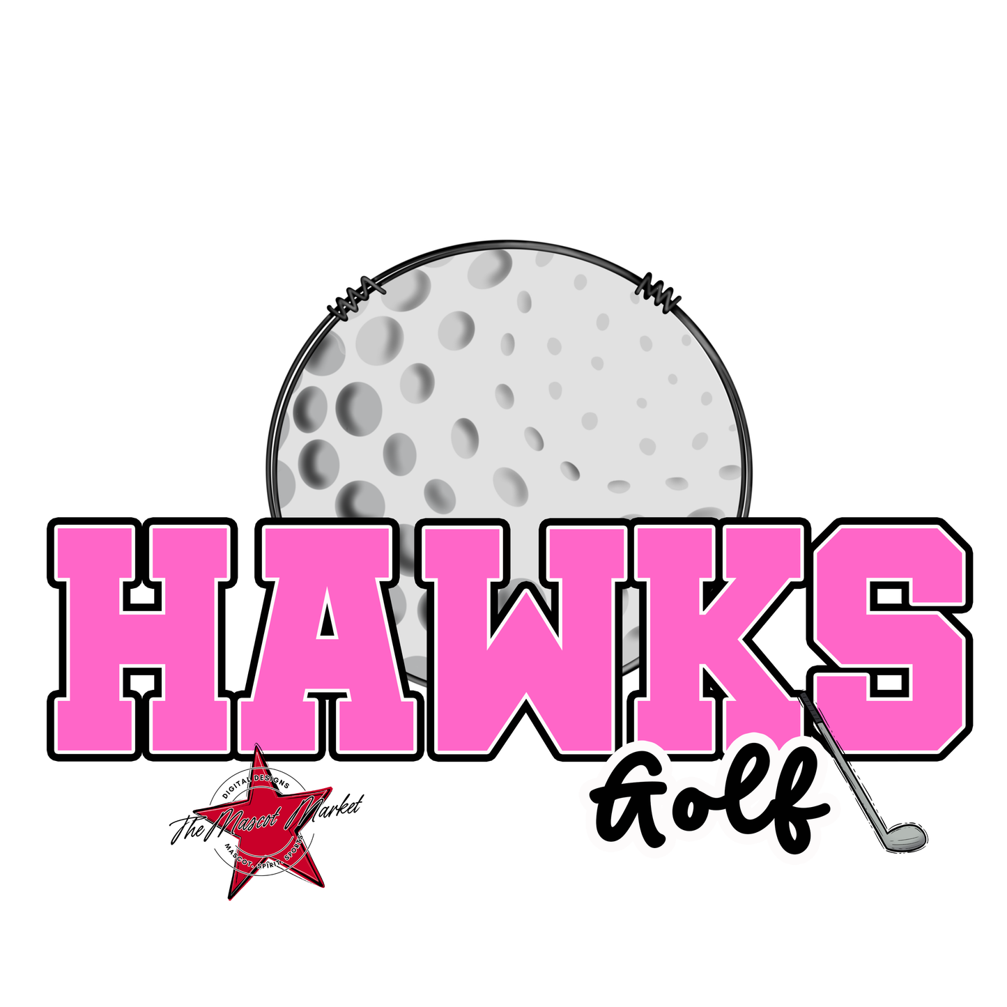 Hawks Varsity Golf-Baby Pink