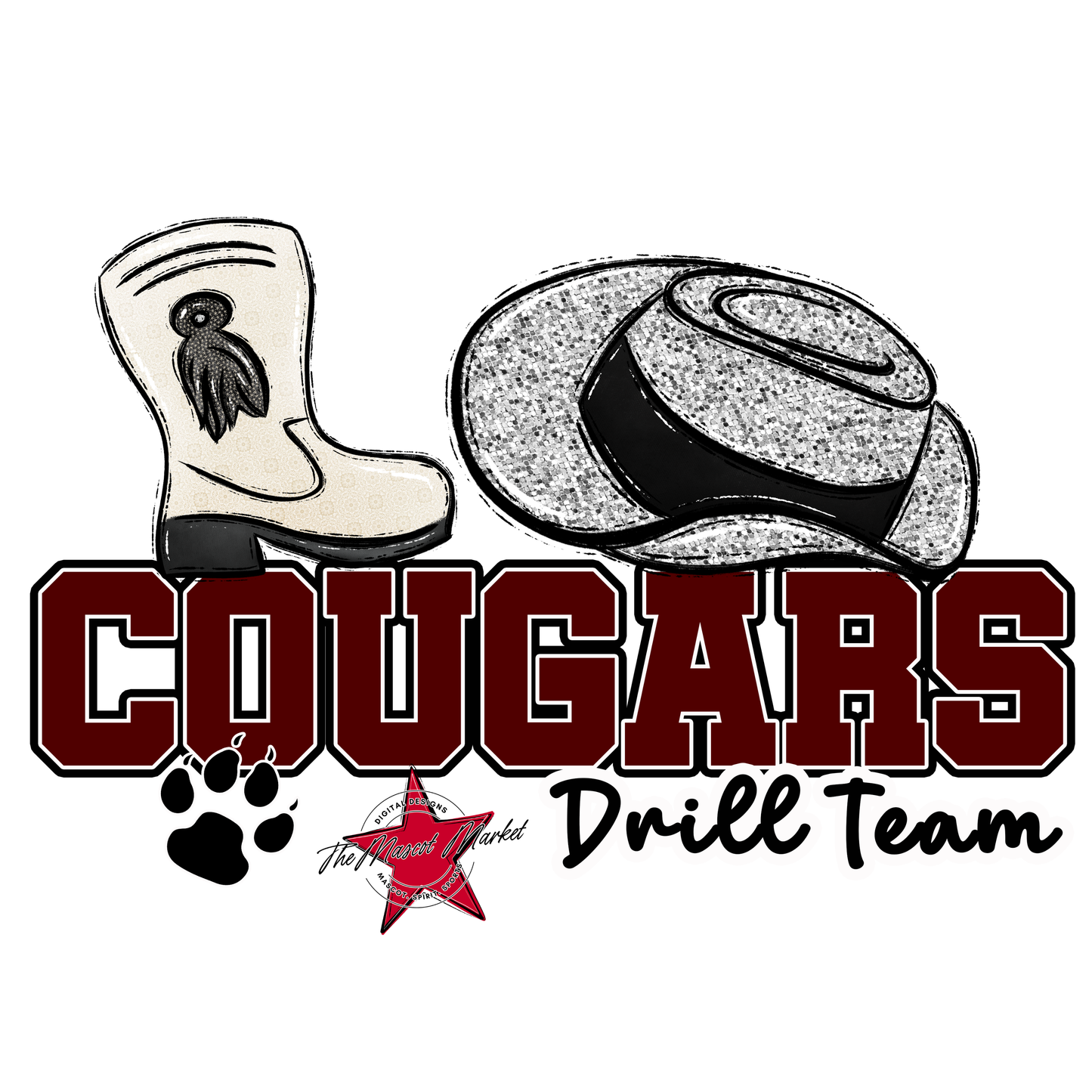 Cougars Varsity Drillteam-Maroon