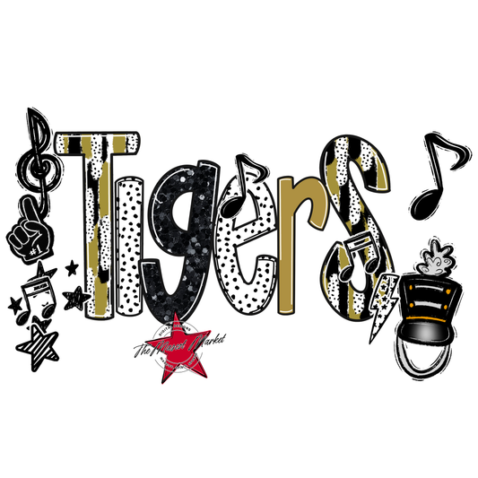 Tigers Band Scrape-Gold