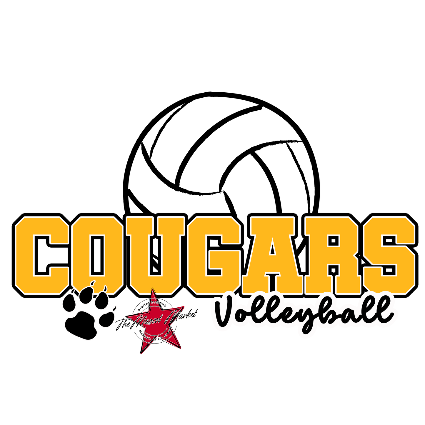 Cougars Varsity Volleyball-Yellow