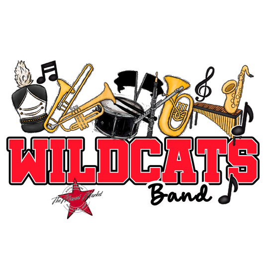 Wildcats Varsity Band-Bright Red