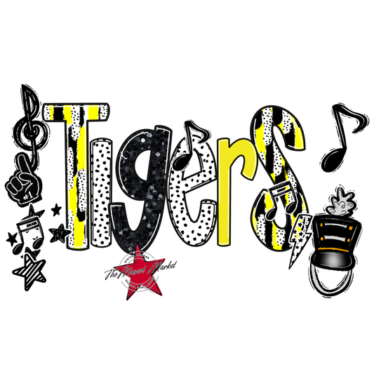 Tigers Band Scrape-Bright Yellow