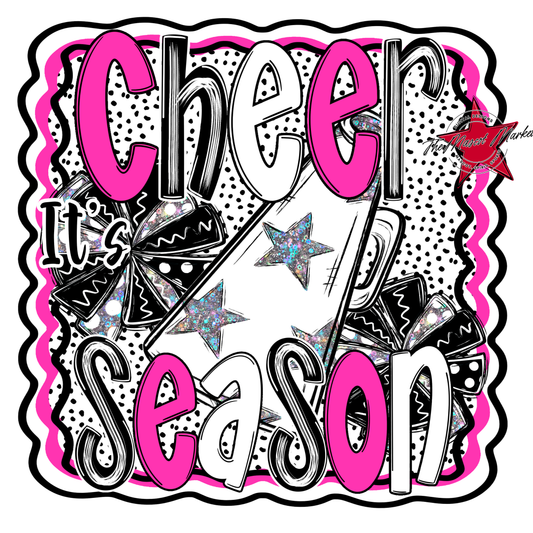 It's Cheer Season Dot Design-Pink