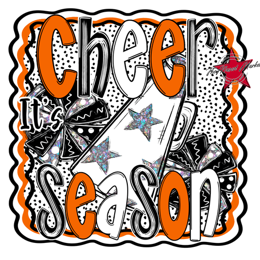 It's Cheer Season Dot Design-Orange