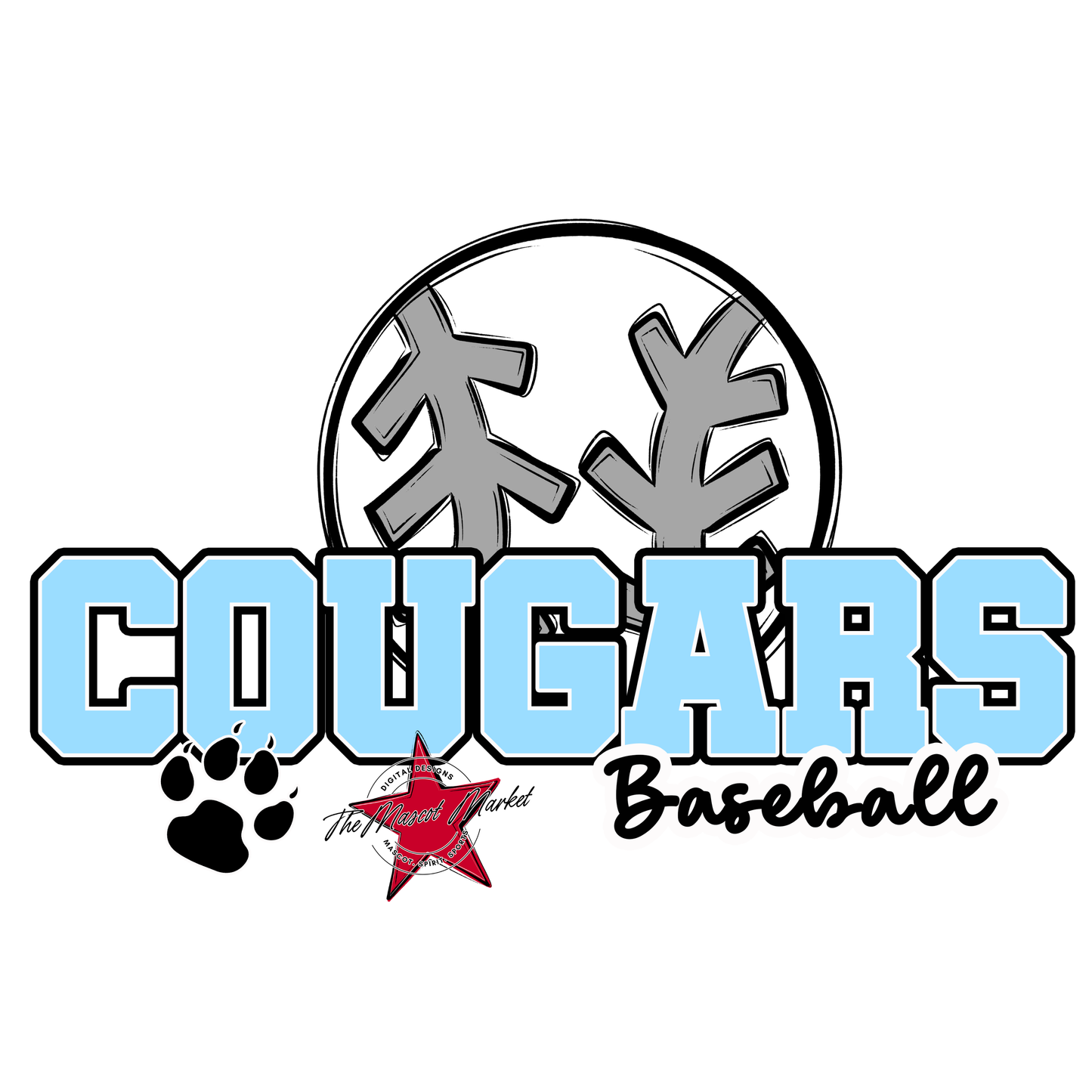 Cougars Varsity Baseball-Columbia Blue