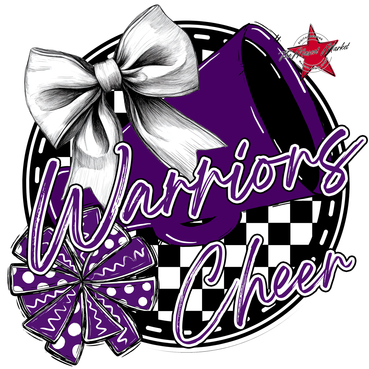 Warriors Circle Cheer Design-Purple