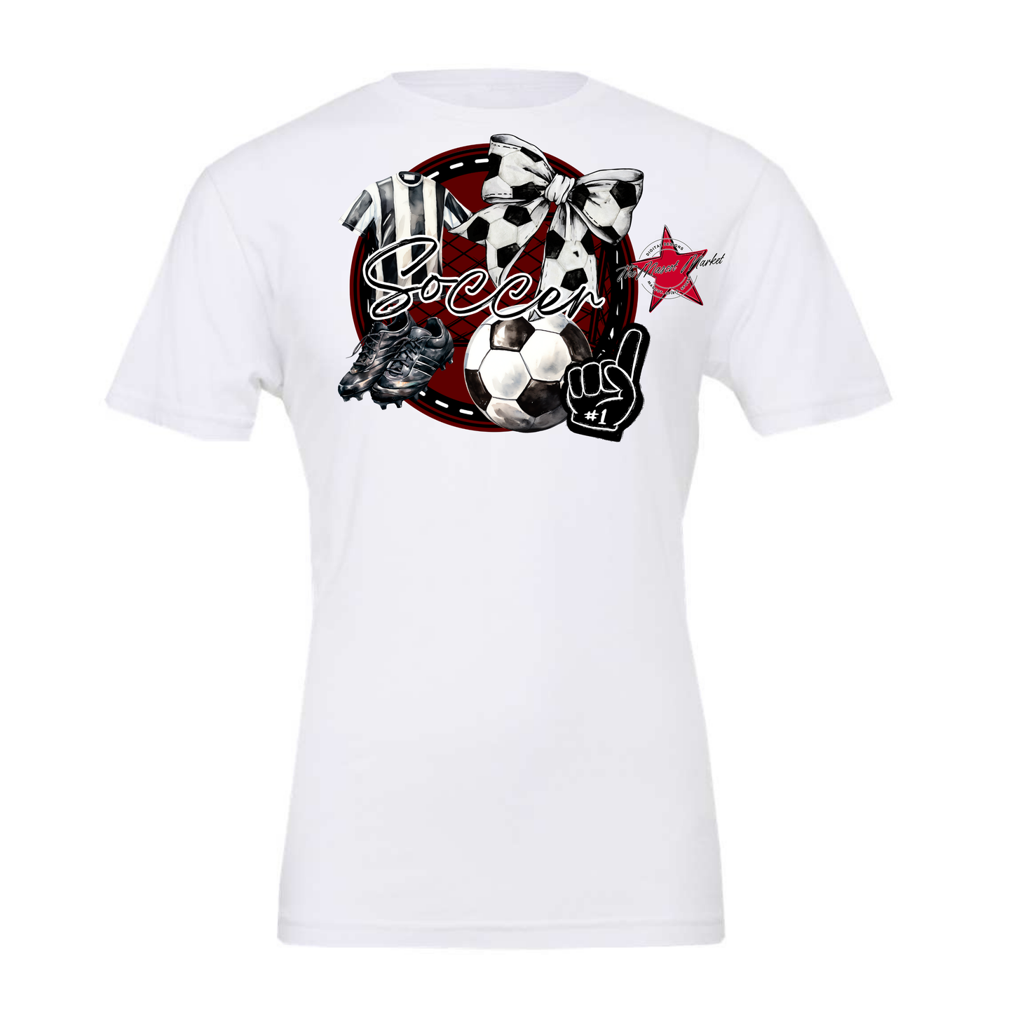 Circle Soccer Design-Maroon