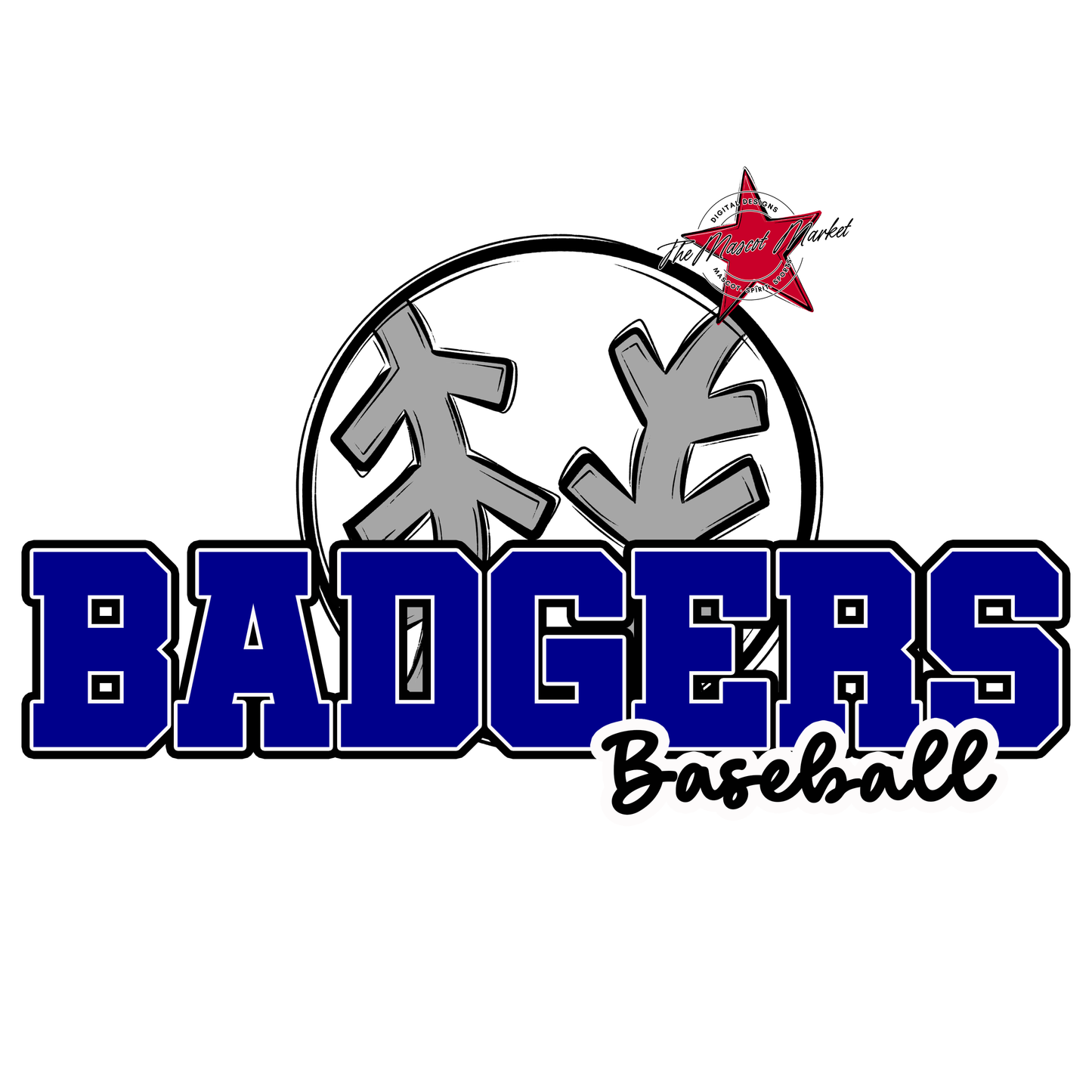 Badgers Varsity Baseball Design-Blue