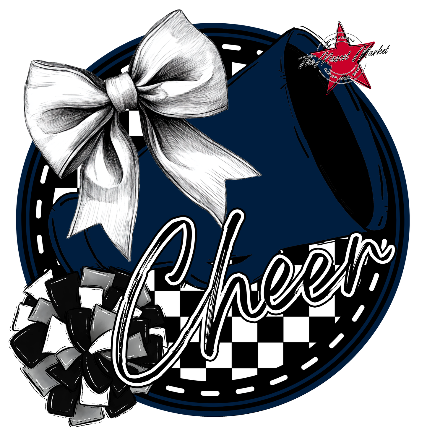 Cheer Circle Design-Navy