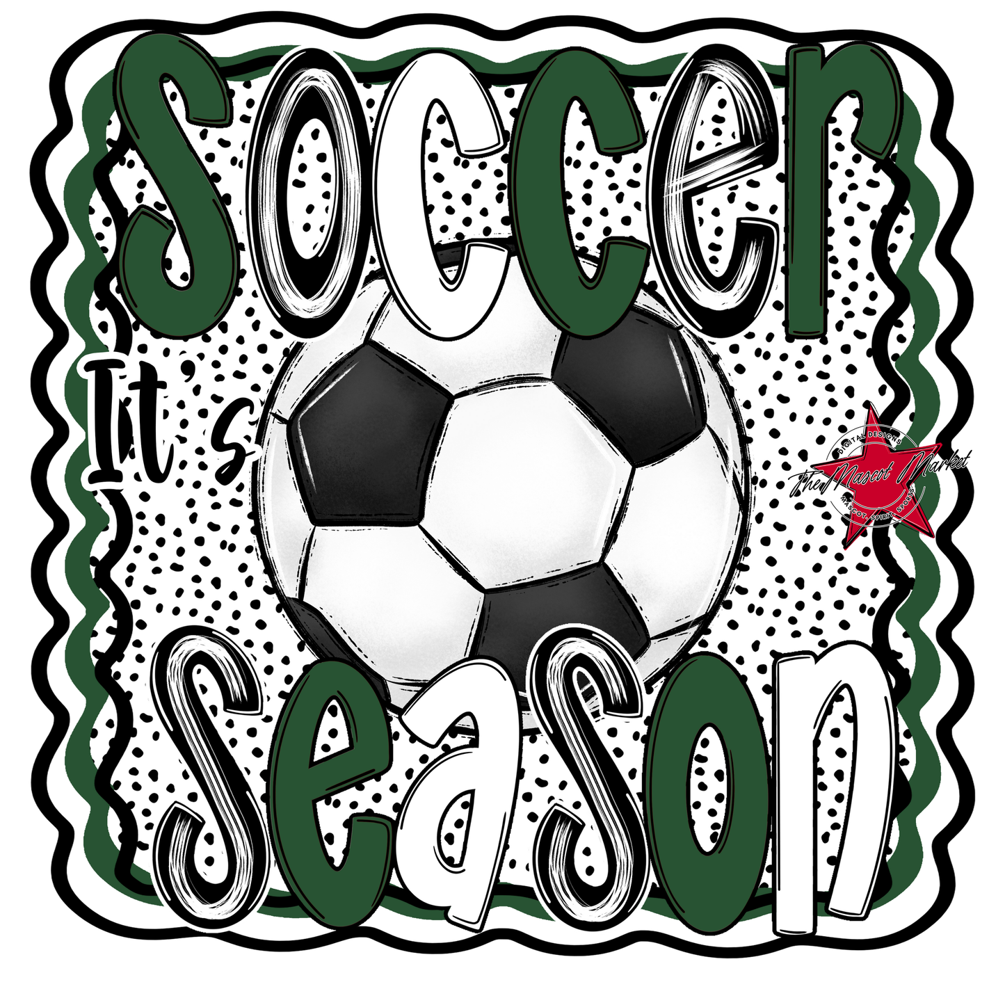 It's Soccer SeasonDot Design-Green