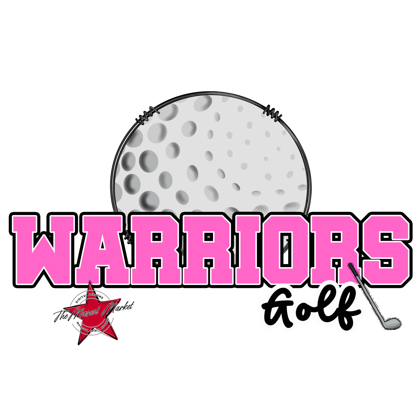 Warriors Varsity Golf-Baby Pink