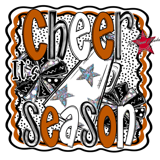It's Cheer Season Dot Design-Burnt Orange