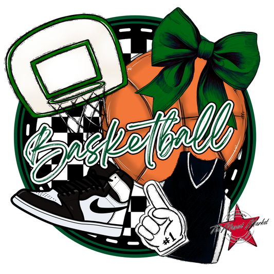 Circle Basketball Design-Green