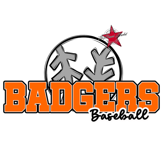 Badgers Varsity Baseball Design-Orange