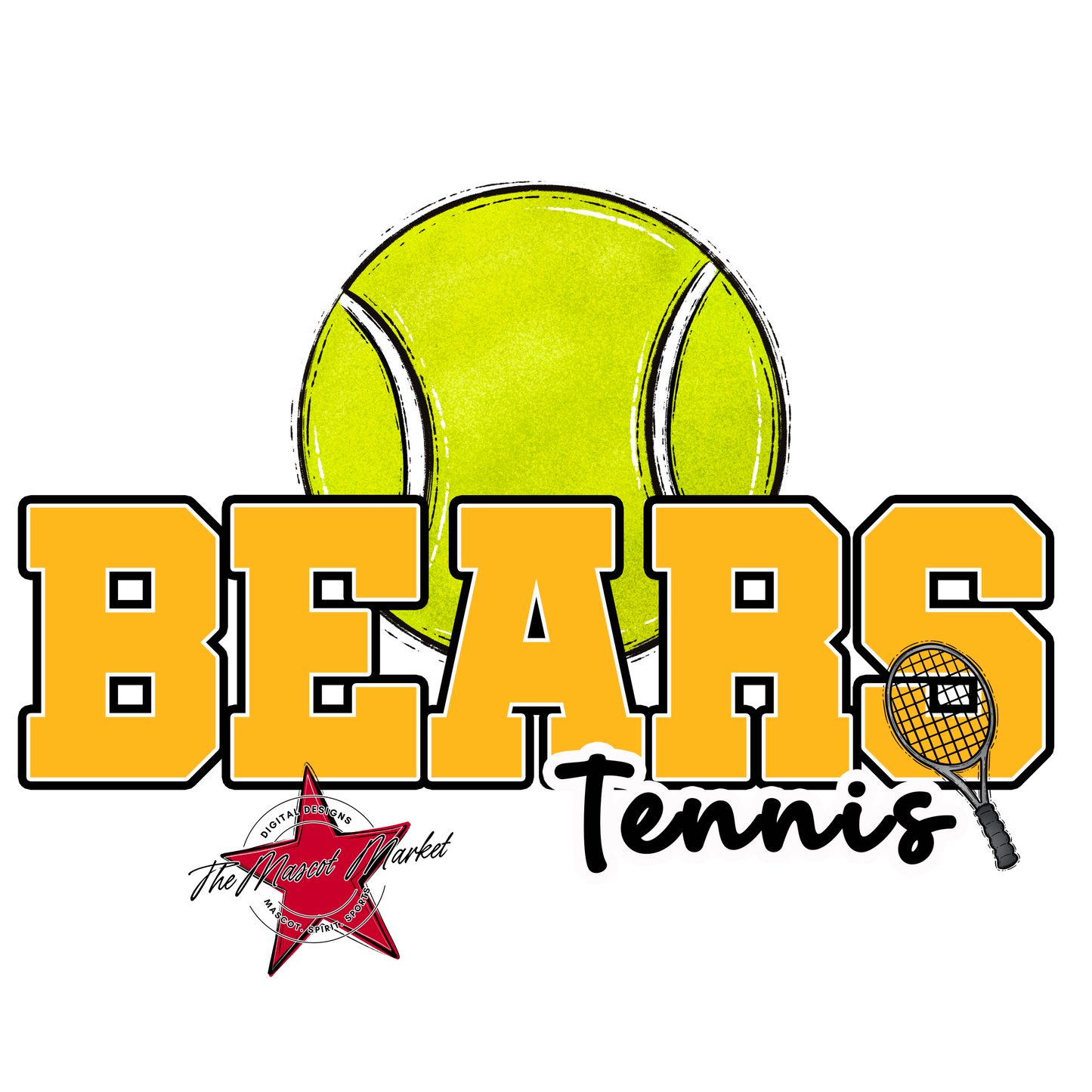 Bears Varsity Tennis Design-Yellow