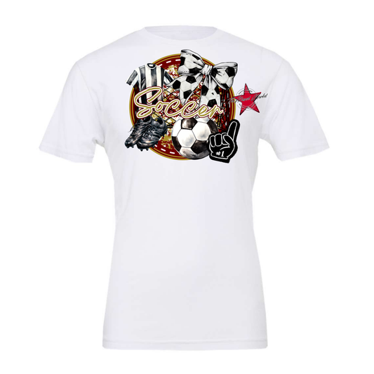 Circle Soccer Design-Maroon-Gold