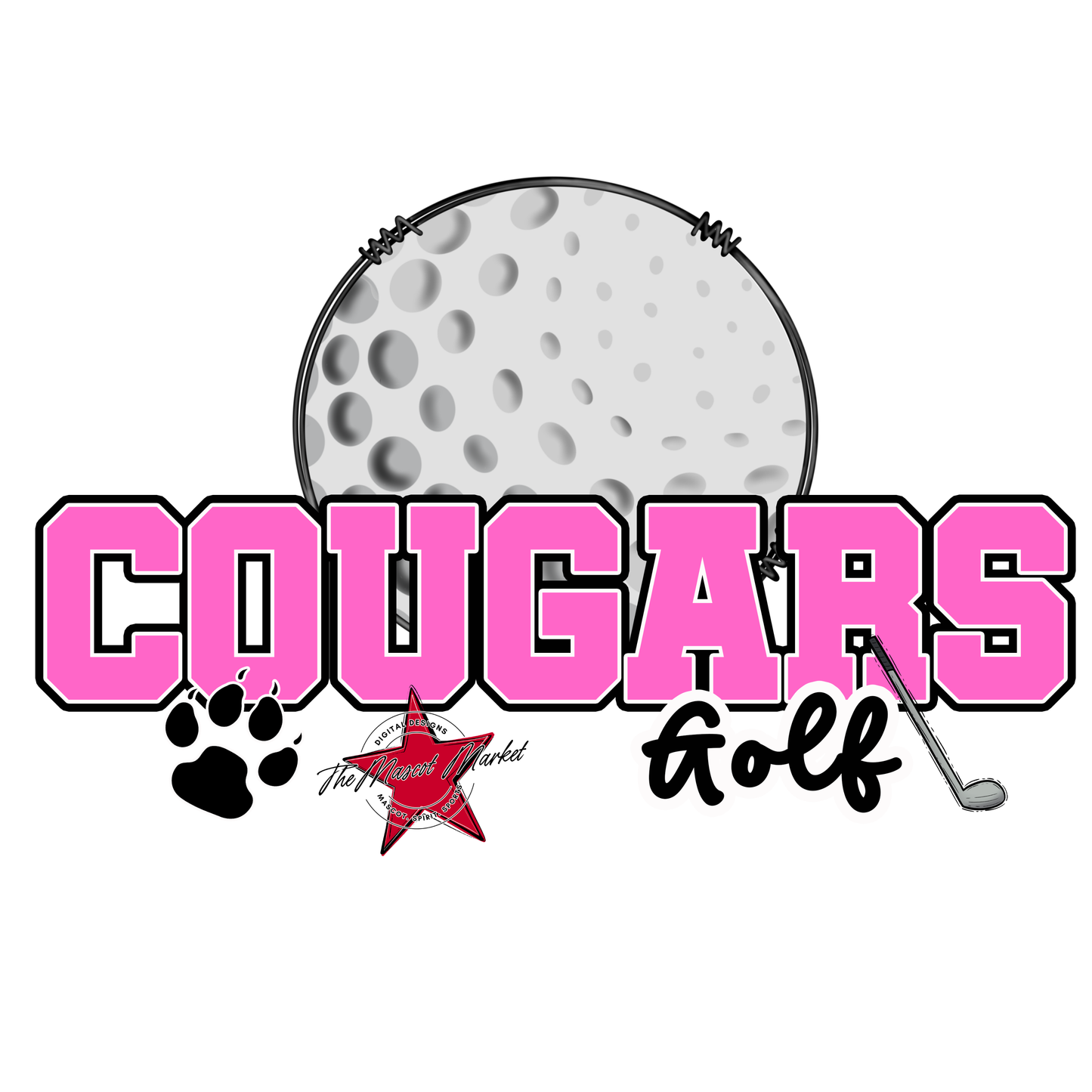 Cougars Varsity Golf-Baby Pink