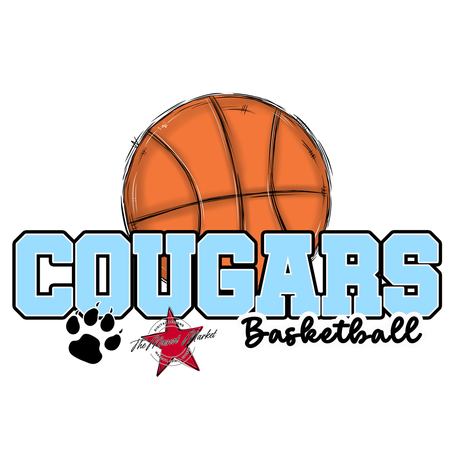 Cougars Varsity Basketball-Columbia Blue