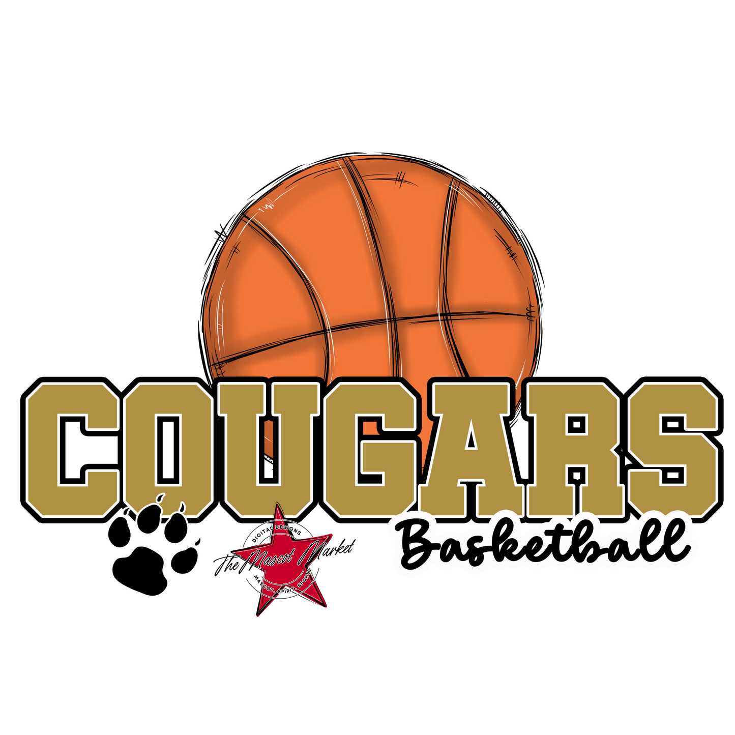 Cougars Varsity Basketball-Gold