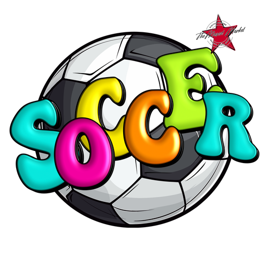 Soccer Ball Colorful-Neon