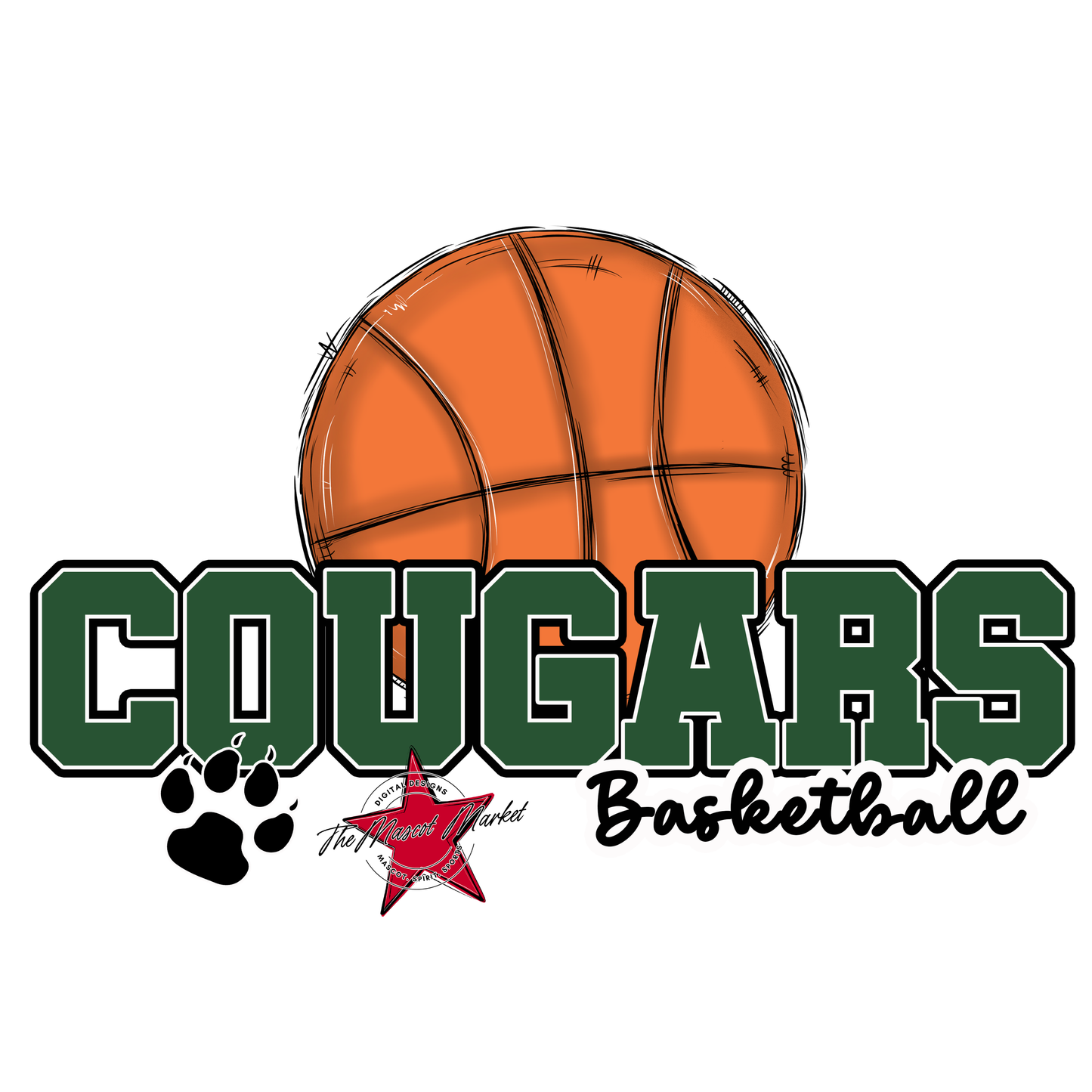Cougars Varsity Basketball-Green
