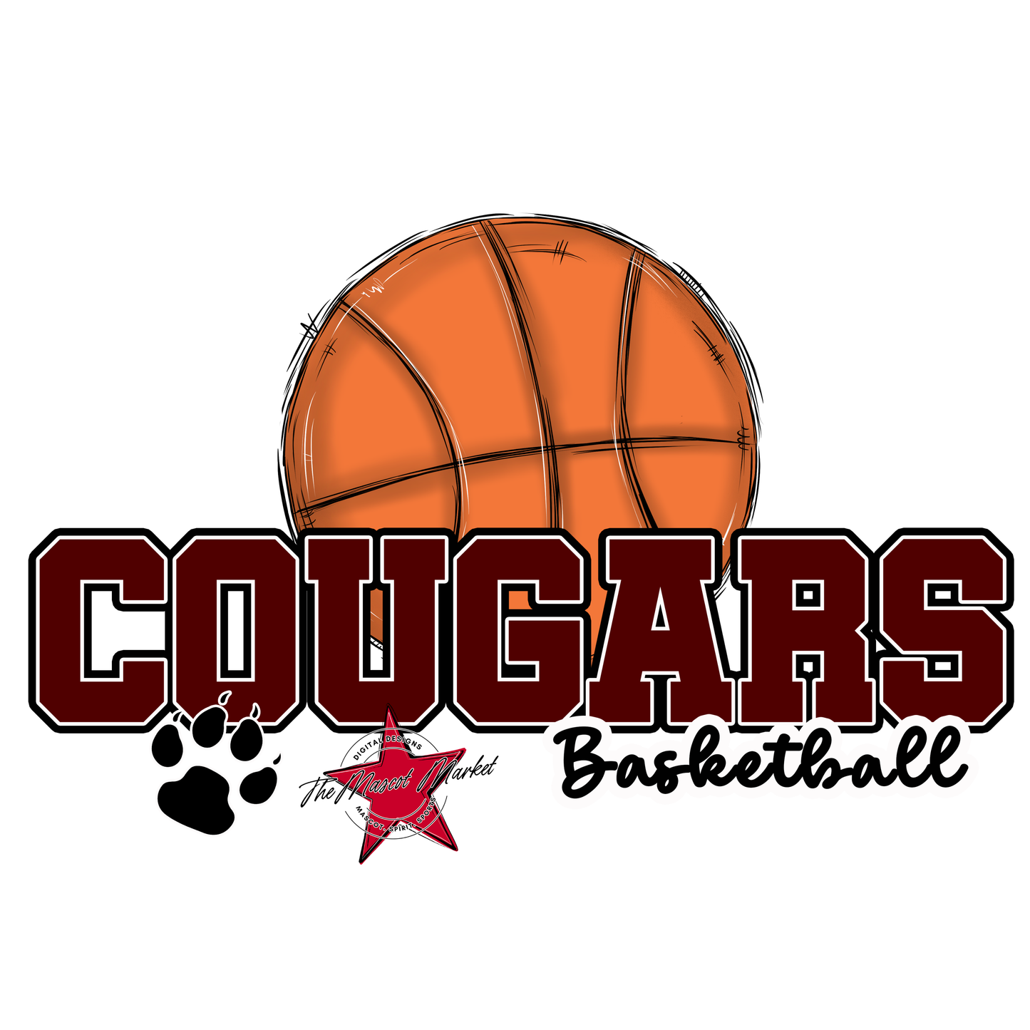 Cougars Varsity Basketball-Maroon