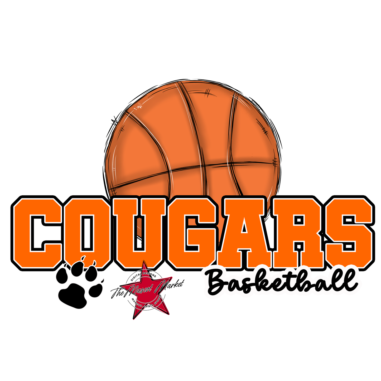 Cougars Varsity Basketball-Orange