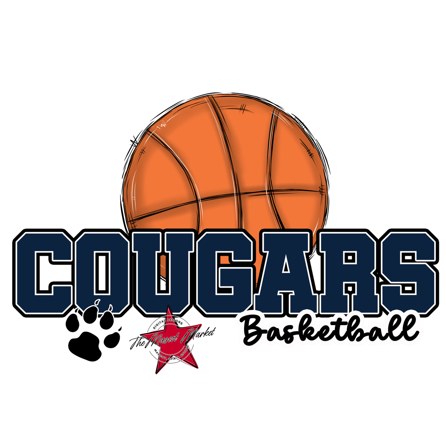 Cougars Varsity Basketball-Navy