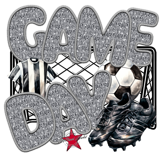 Game Day Soccer Design-Silver