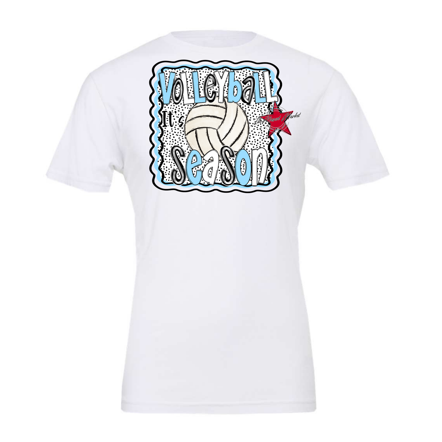 It's Volleyball Season Design-Columbia Blue