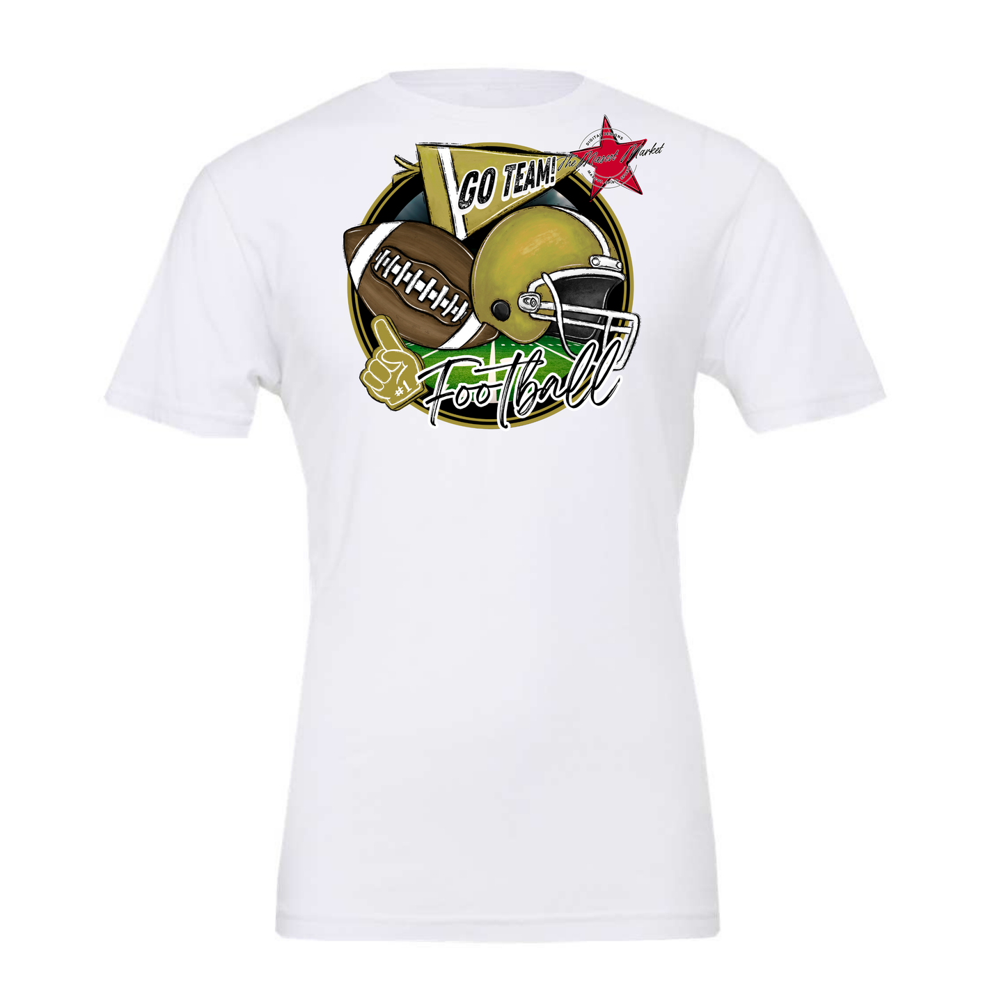 Football Circle Design-Gold
