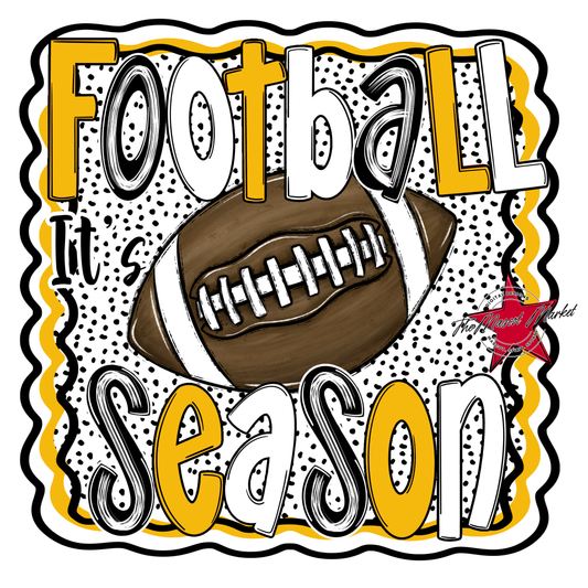 It's Football Season Dot Design-Yellow