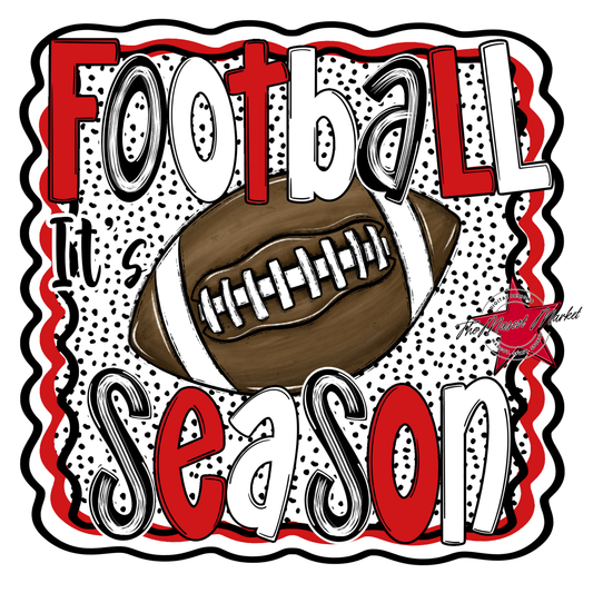 It's Football SeasonDot Design-Red