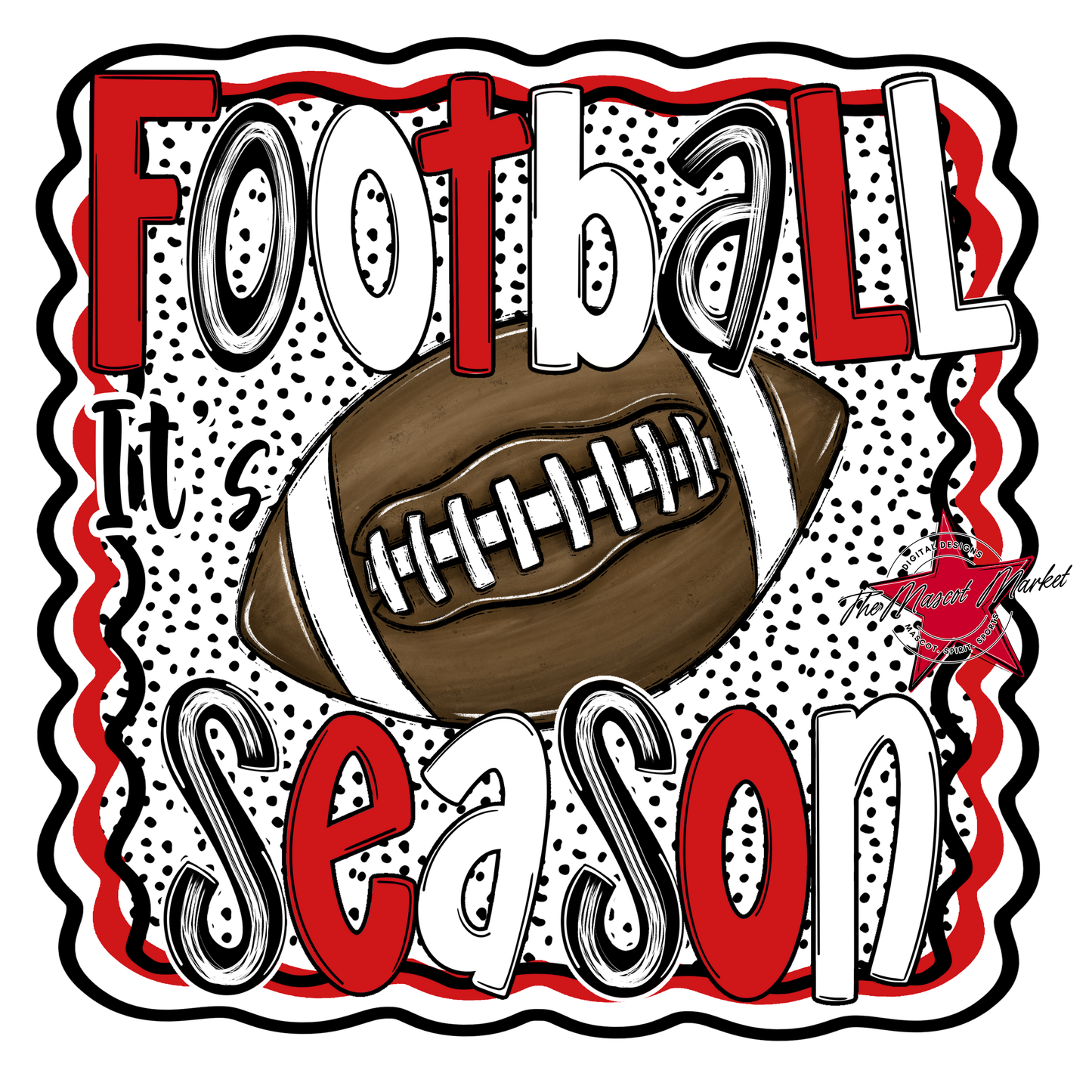 It's Football SeasonDot Design-Red