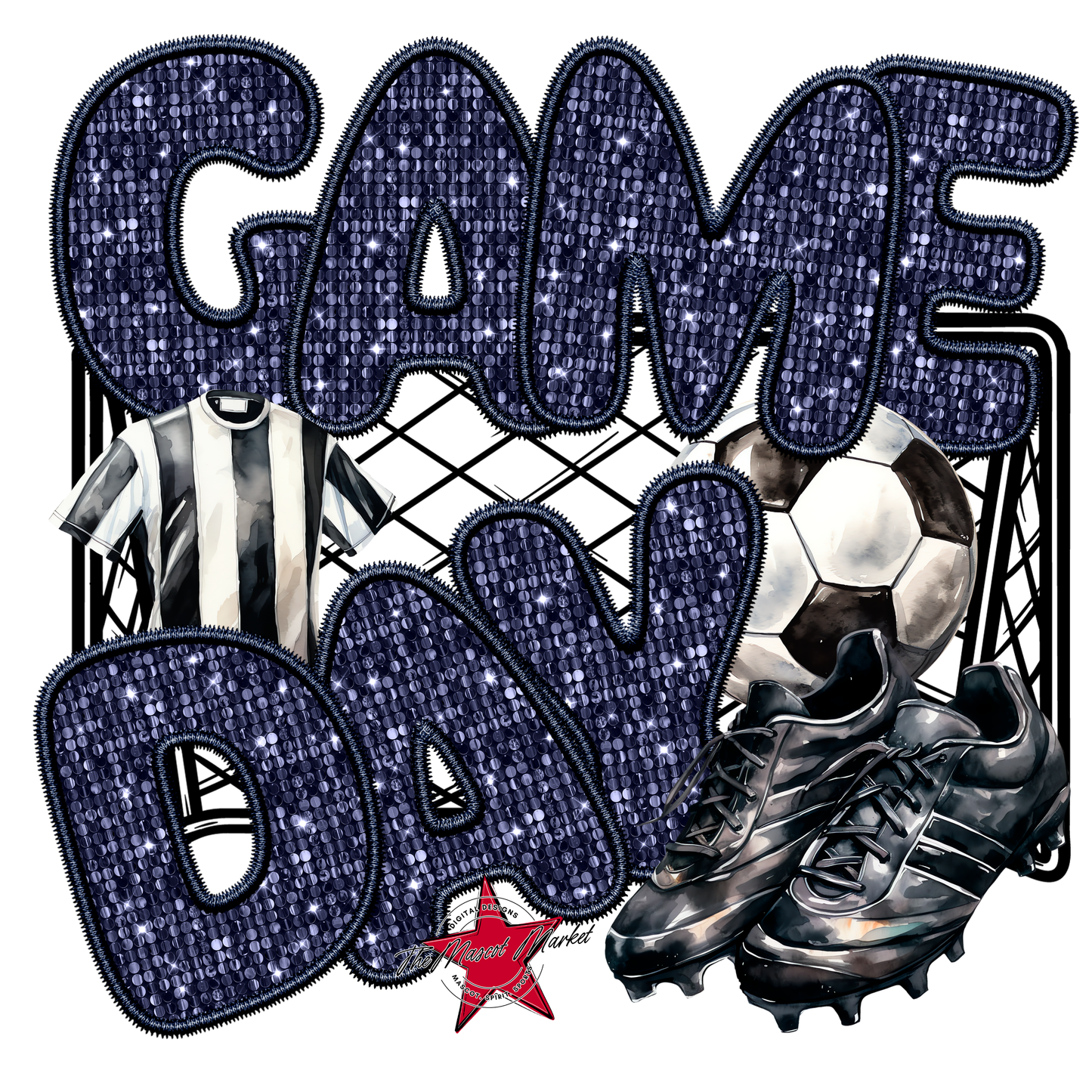 Game Day Soccer Design-Navy