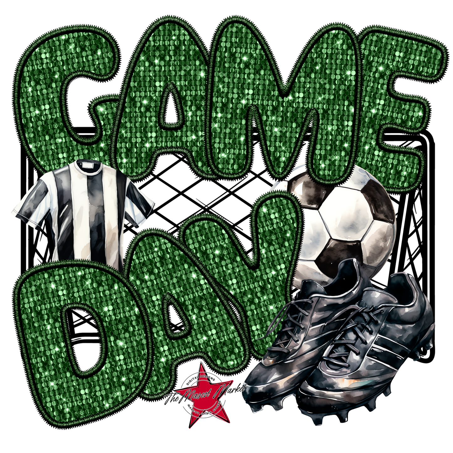 Game Day Soccer Design-Green