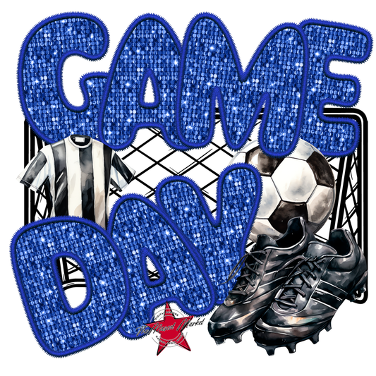 Game Day Soccer Design-Blue