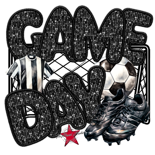 Game Day Soccer Design-Black