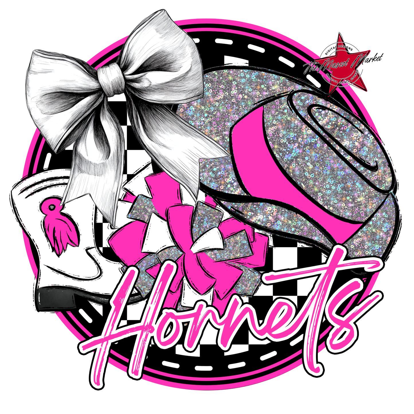 Hornets Circle Drillteam Design-Pink