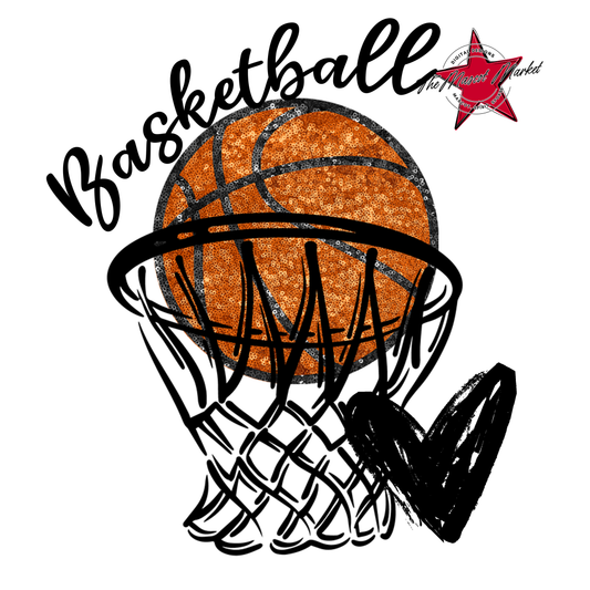 Basketball Sequins w Net-Black