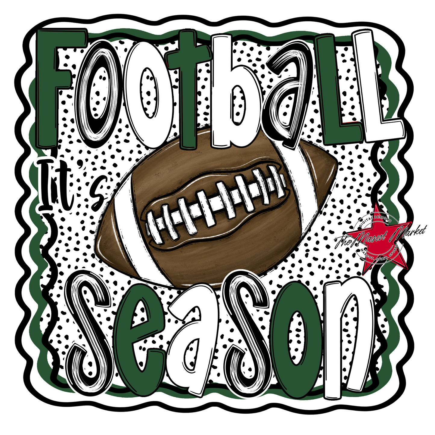 It's Football SeasonDot Design-Green